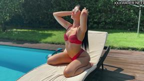 ”Hottest Latin beautiful babe swims naked & seduces producer”