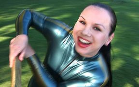 My new green latexcatsuit