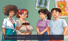 Summertime saga - Miss Ross and students naked lesson