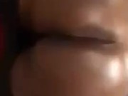 Ebony Cum from Ass Clapping with baby oil