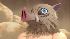 Demon slayer Inosuke fuck Nezuko