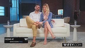 Small Hotwife Sammm Next Door Holds Hubbys Hand During The Time That This Babe Devours Monster Bbc