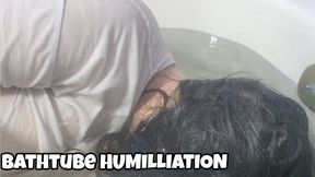 Bathtub Humiliation: Hair Wetting & Face Submersion Resistance Challenge