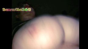 big natural boobs bouncing in camo sports bra with samantha 38g