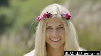 Belgian Blonde Addison Belgium Takes On A Huge Black Cock