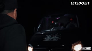 LETSDOEIT - German Chick Jezzicat Enjoys Pussy Stretching In Van On Halloween By Fat Cock