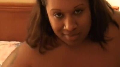 BBW curvy ebony teen toying her pussy