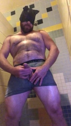 Pissing My Boxers, Shoving Them In My Mouth, Jerking Off &amp; Cumming In The Public Shower