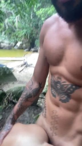 Wild sex at desert beach with cum shot.