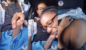 Ebony Teacher Taking Cock In Car
