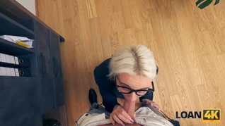 LOAN4K. Blonde whore is having a rough anal fuck for a loan