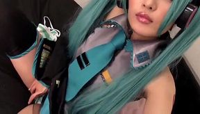 Japanese cosplay babe gets anal punishment