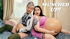 Munched Up! Hungry Friends FtM Jaq Quicksilver and BBW Sydney Screams Same Size Vore You - mouth fetish, bloated belly, burping - 1080p mp4