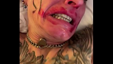Human Fuck-Doll Experiment: Latex-Doll Vilja'_s Ass-Only Workout, Gag-Hole Training &amp_ Sloppy Facial Bath