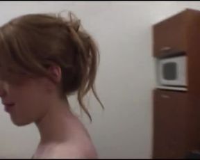 Preggo German whore rides big dick before a cumshot