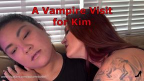 A Vampire Visit for Kim Chi - Day Walker Autumn Bodell Mesmerizes Her Next Meal WithNeck Worship With Throat Licking, Neck Kissing And Fang Biting