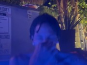 Manny in the hot tub