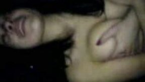 Bulgarian teen brunette chick stripteasing at the house party