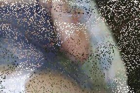 Short Haired Lady From France Eating Cum in the Woods