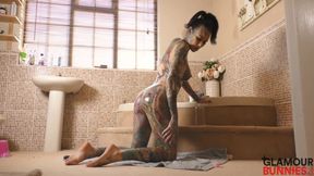 A Hot Mixture Of Oil And Tattoos With Becky Holt