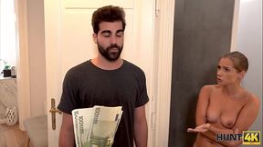 HUNT4K. Girl is shocked but still gets banged by one-time lover before BF