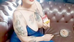 Blue * Marlboro reds * Nose exhales * Long Drag *Vinyl * Latex * Leather * High heels #