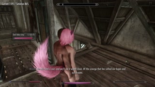 Skyrim: Neko girl fucking for money at her local brothel