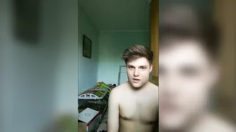Amateur Twink Crossdresser Strips Naked in Solo Webcam Show
