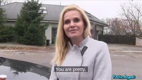 Public Agent Blonde MILF with Big Boobs Fucks a Stranger for Cash