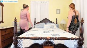 Cuckqueen Wife Brings Home Girl For Hubby - Fishnet Stockings and Heels Up