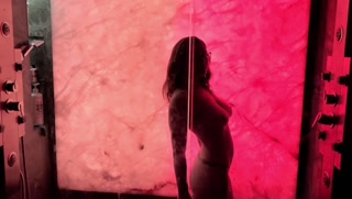 Maddie shows off Big Natural Tits in an Erotic Shower