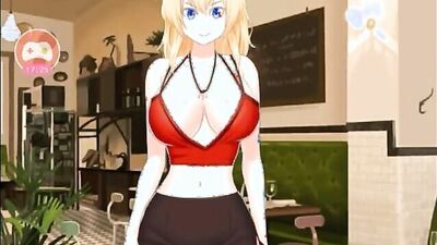 Check out this mature cartoon brunette with massive tits and ass showing off her beach body in HD