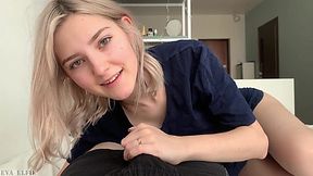Teen with big tits takes a big cock in her tight pussy - hot POV