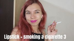 Lipstick + smoking a cigarette 3