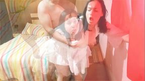 I entered my stepmother'_s room by surprise to fuck hard - we were alone