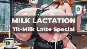 MILK LACTATION - Busty Barista Feeds You Fresh Cream Straight From The Tap - Leaky triple-H barista spots you staring at her soaked apron, pulls you to the back couch, and personally tops off your iced latte with endless warm breast milk stroking you