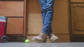 Chrissy candid boots in kitchen 2