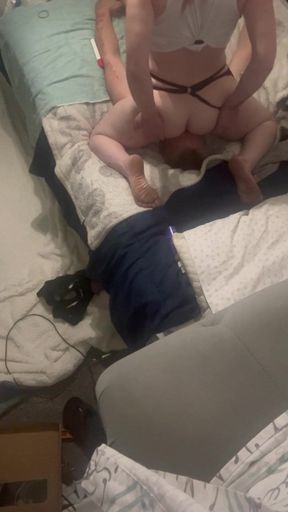 smothering wasnt enough so i pegged his ass