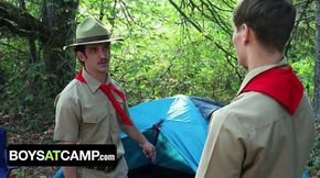 Boys at Camp - Kinky Scout Master Greg Mckeon Welcums the New Scout Boy with Hot Anal Creampie