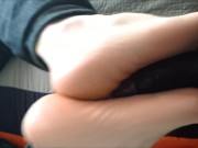 Milking Cock Between My Feet