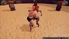Seductive Showdown: Terms vs Nude Warrior Sedna in 3D Hentai Battle