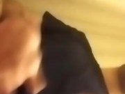Horny watching porn on toilet