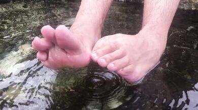 Aussie road trip slippers big cock crave public restroom foot fetish
