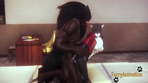 Wild Furry Hentai Sex – Beast & Black Cat Enjoy Uncensored Creampie Action