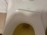 Short standing piss in rest stop toilet - ftm trans