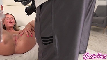 Addison V0dka Squats Down Showing Off Her Coochie And Sucking A BBC!