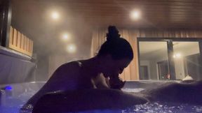 Night Time Outdoor Hot Tub Fuck