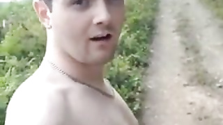 Risky Outdoors Exhibitionist, Bare Walk in Public