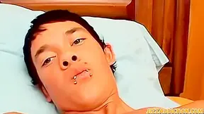Riley Wiggins And Twink Riley In Pierced Skinny Twink Strokes His Throbbing Cock
