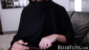 Cheating Arab wife Victoria June slobbers all over my erect cock while I smash her